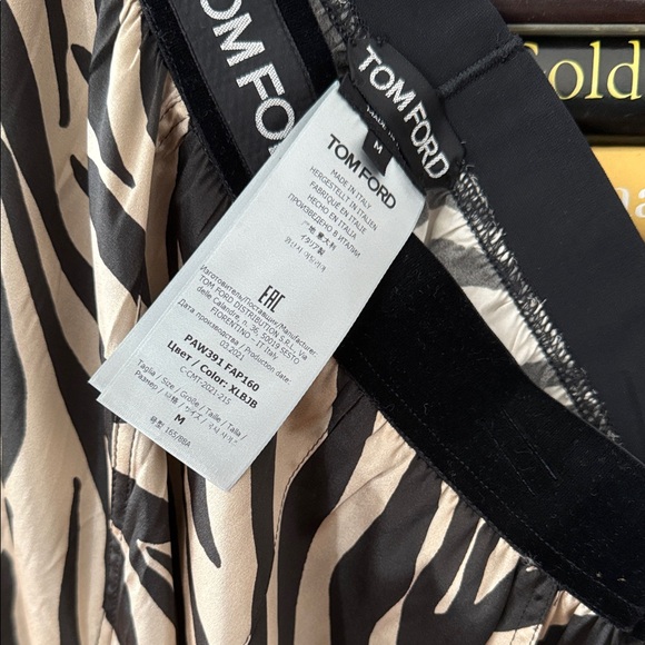 Tom Ford Black and Cream Zebra Print Pants - Picture 7 of 7